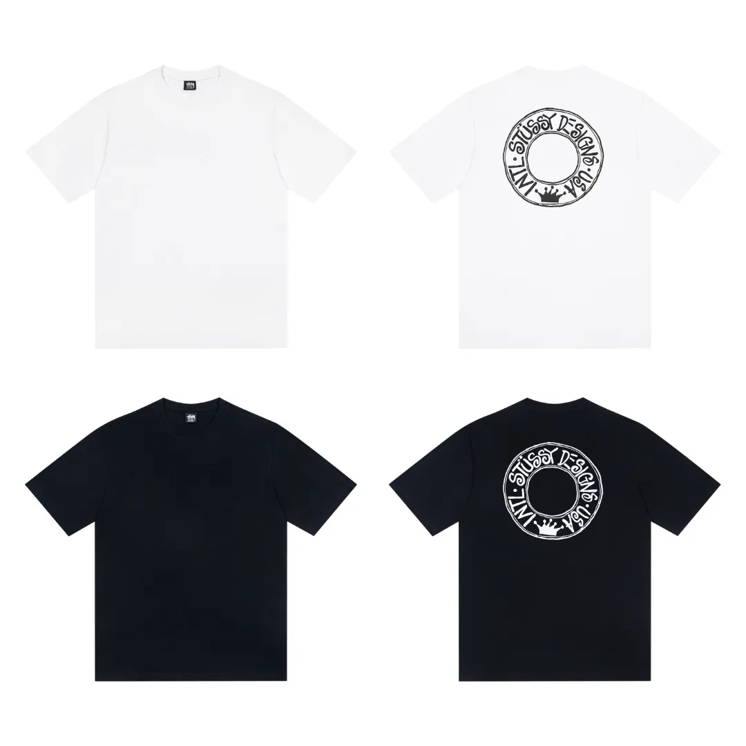 🔥 041# P55 （In Stock ） Stussy logo T Same Style ：Black White Size：S M L XL ： 260 ：
